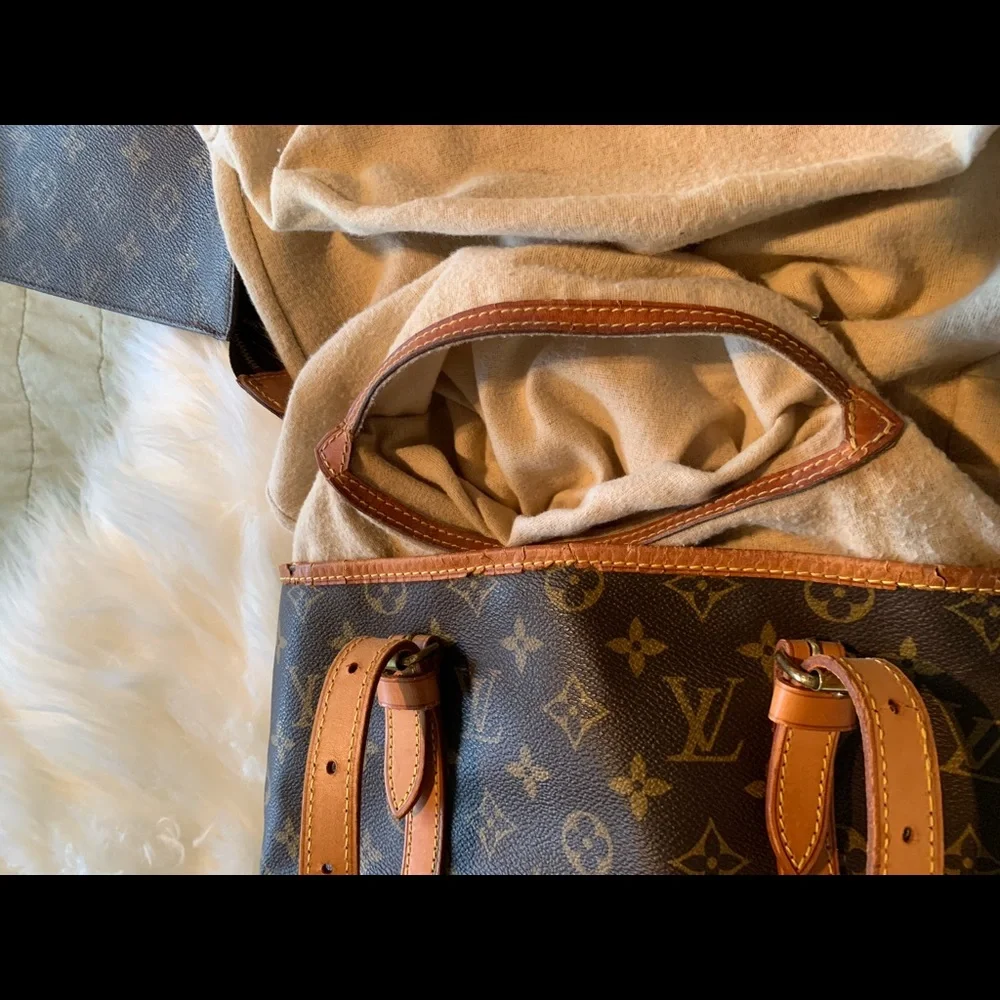 Louis Vuitton Brown and Tan Tote Bag With Wallet